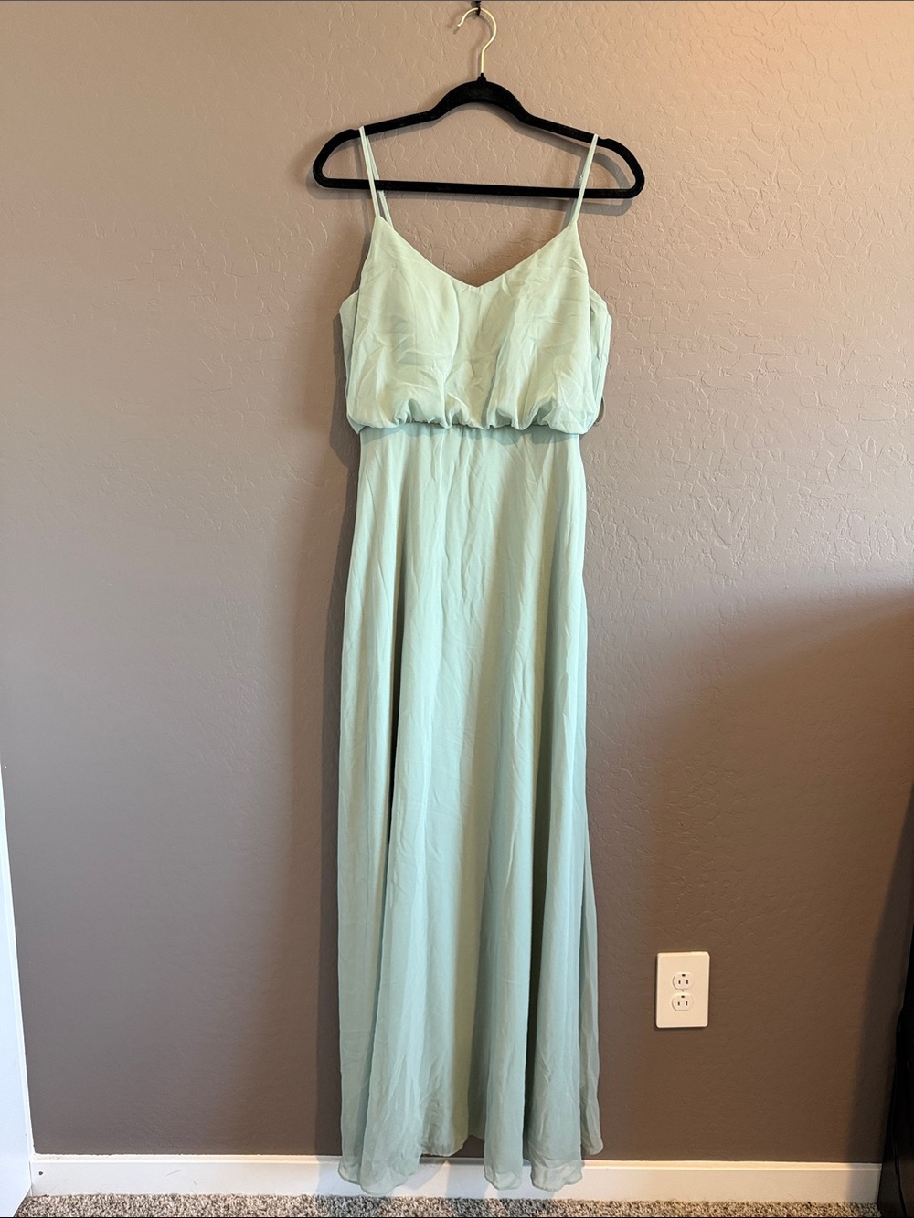 Light Mint Spaghetti-Strap Maxi Dress